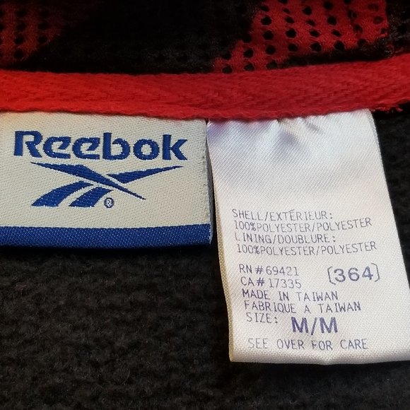 Reebok Navy Blue 1/4 Zip Hoodie with Red Camo Mesh Hood | Men's Size XL - Picture 9 of 14